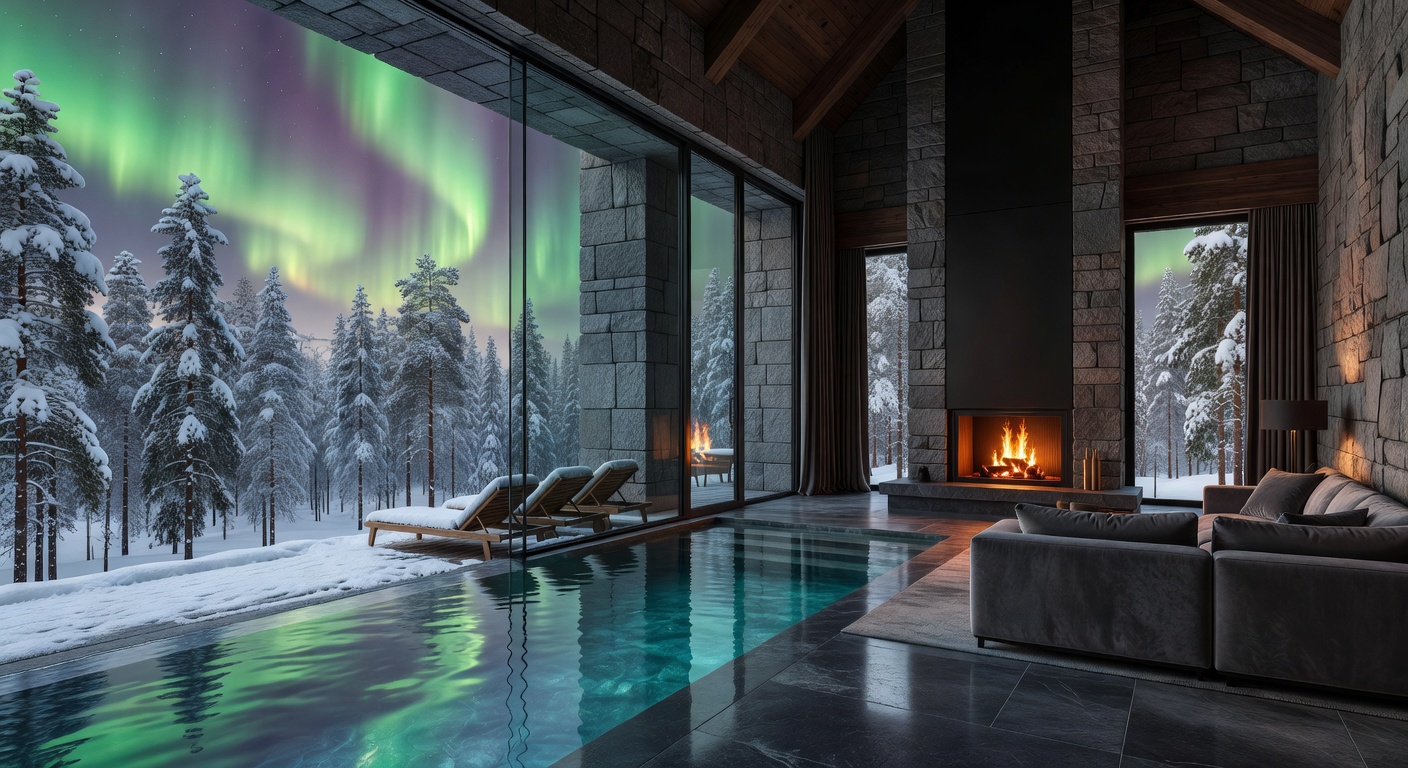 Aurora Penthouse overlooking Finnish forests